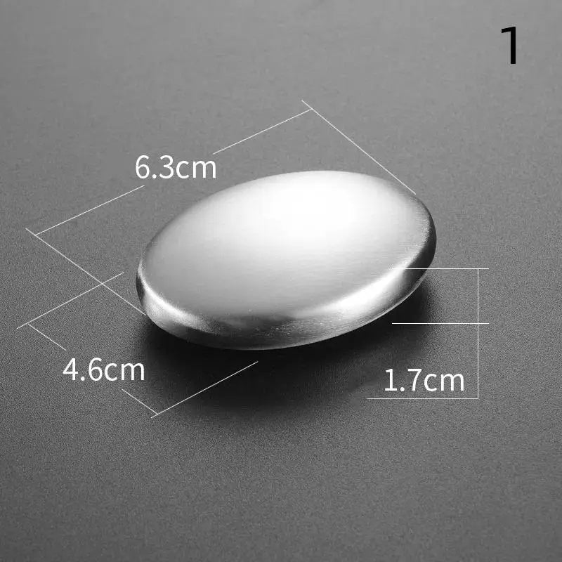 Oval Stainless Steel Deodorant Metal Soap Kitchen Garlic & Fish Deodorising Hand Washing Soap Deodorizing Eliminating Odor Tools