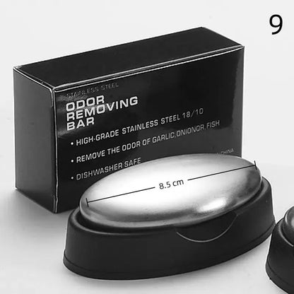 Oval Stainless Steel Deodorant Metal Soap Kitchen Garlic & Fish Deodorising Hand Washing Soap Deodorizing Eliminating Odor Tools