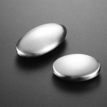 Oval Stainless Steel Deodorant Metal Soap Kitchen Garlic & Fish Deodorising Hand Washing Soap Deodorizing Eliminating Odor Tools
