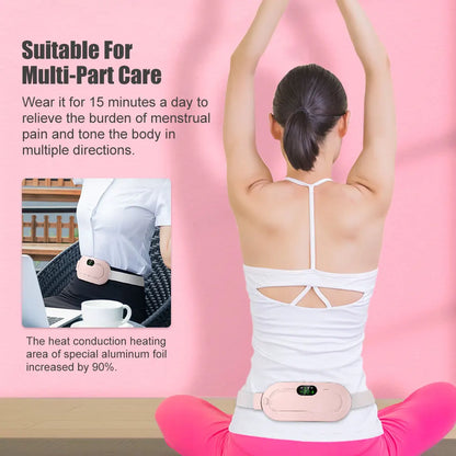 Menstrual Heating Self Massage Heat Period Pain Relief Portable Heating Pad Warming Belt Thermal Massager Stomach Heating Belt