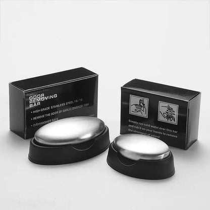 Oval Stainless Steel Deodorant Metal Soap Kitchen Garlic & Fish Deodorising Hand Washing Soap Deodorizing Eliminating Odor Tools