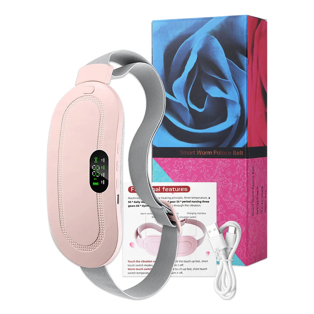 Menstrual Heating Self Massage Heat Period Pain Relief Portable Heating Pad Warming Belt Thermal Massager Stomach Heating Belt