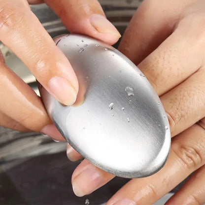 Oval Stainless Steel Deodorant Metal Soap Kitchen Garlic & Fish Deodorising Hand Washing Soap Deodorizing Eliminating Odor Tools