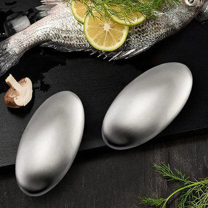 Oval Stainless Steel Deodorant Metal Soap Kitchen Garlic & Fish Deodorising Hand Washing Soap Deodorizing Eliminating Odor Tools