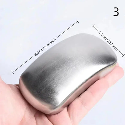 Oval Stainless Steel Deodorant Metal Soap Kitchen Garlic & Fish Deodorising Hand Washing Soap Deodorizing Eliminating Odor Tools