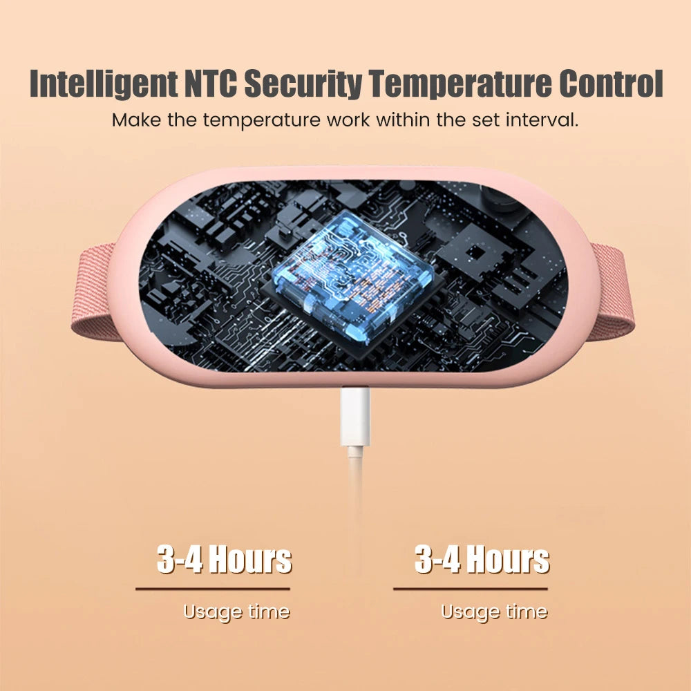 Menstrual Heating Self Massage Heat Period Pain Relief Portable Heating Pad Warming Belt Thermal Massager Stomach Heating Belt