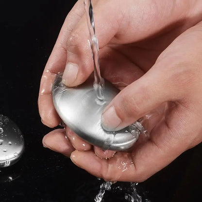 Oval Stainless Steel Deodorant Metal Soap Kitchen Garlic & Fish Deodorising Hand Washing Soap Deodorizing Eliminating Odor Tools