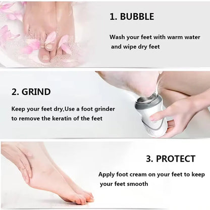 Automatic Electric Vacuum Micro 3D Pedi Vac Dead Skin Calluses Scrubber Grinder Pedicure Tools Set Feet File Foot Callus Remover