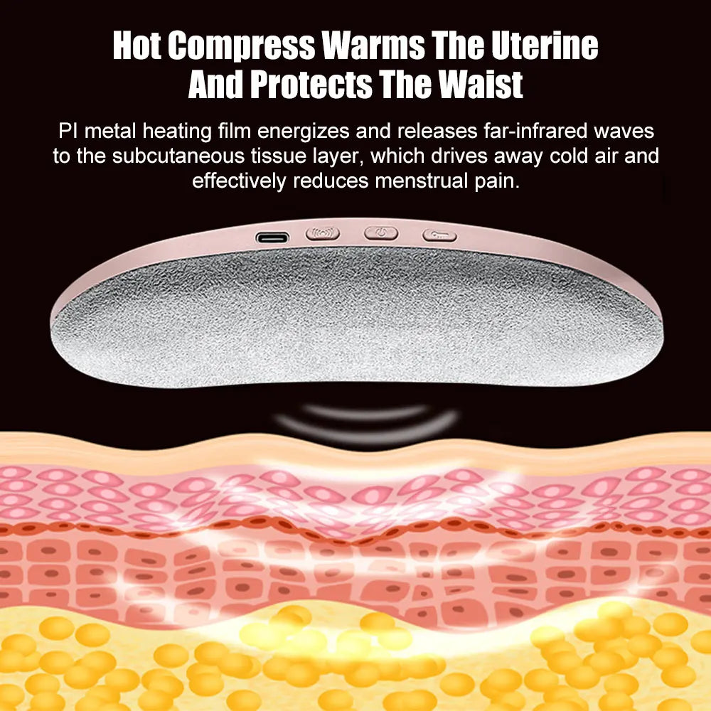 Menstrual Heating Self Massage Heat Period Pain Relief Portable Heating Pad Warming Belt Thermal Massager Stomach Heating Belt