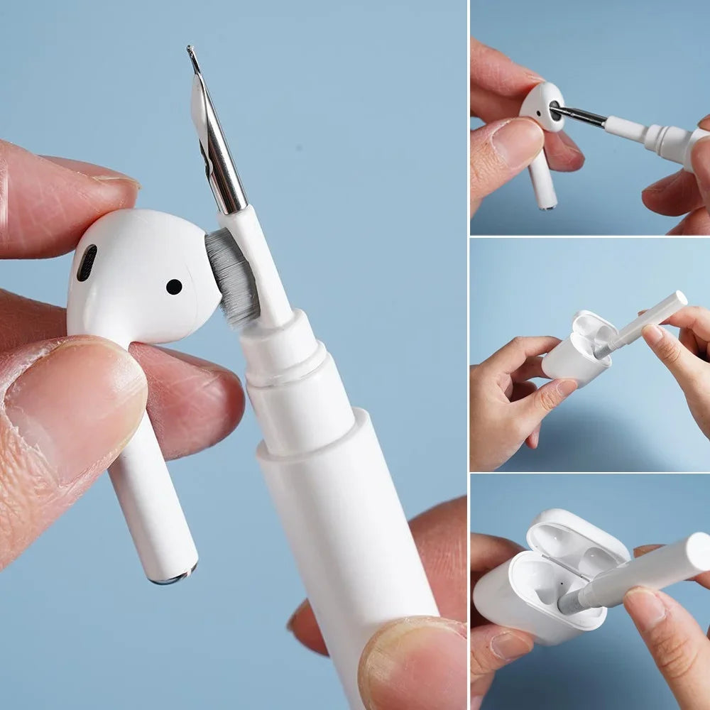 Earbuds Cleaning Pen for Earbuds Portable 3 in 1 Wireless Earphone Case Cleaning Tools Kit Cleaning Brush