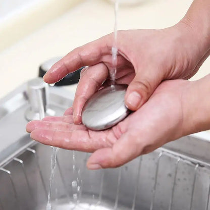 Oval Stainless Steel Deodorant Metal Soap Kitchen Garlic & Fish Deodorising Hand Washing Soap Deodorizing Eliminating Odor Tools