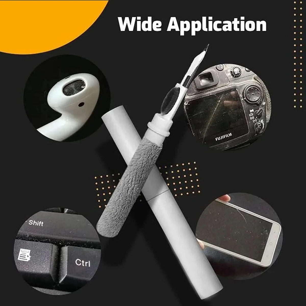 Earbuds Cleaning Pen for Earbuds Portable 3 in 1 Wireless Earphone Case Cleaning Tools Kit Cleaning Brush