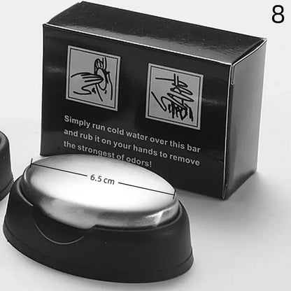 Oval Stainless Steel Deodorant Metal Soap Kitchen Garlic & Fish Deodorising Hand Washing Soap Deodorizing Eliminating Odor Tools
