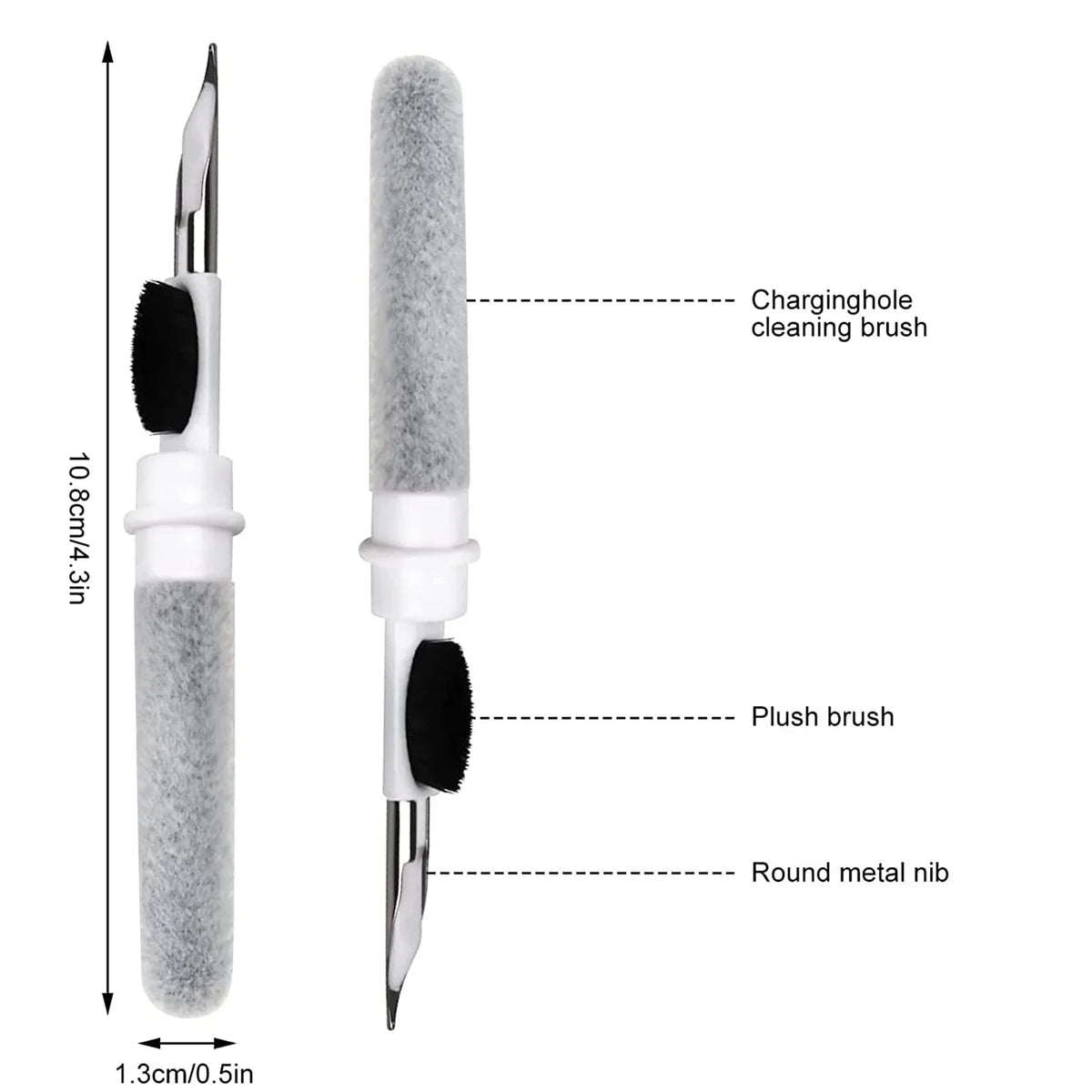 Earbuds Cleaning Pen for Earbuds Portable 3 in 1 Wireless Earphone Case Cleaning Tools Kit Cleaning Brush