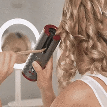 Rechargeable Automatic Hair Curler Women Portable Hair Curling Iron LCD Display Ceramic Curly Rotating Curling Wave Styer